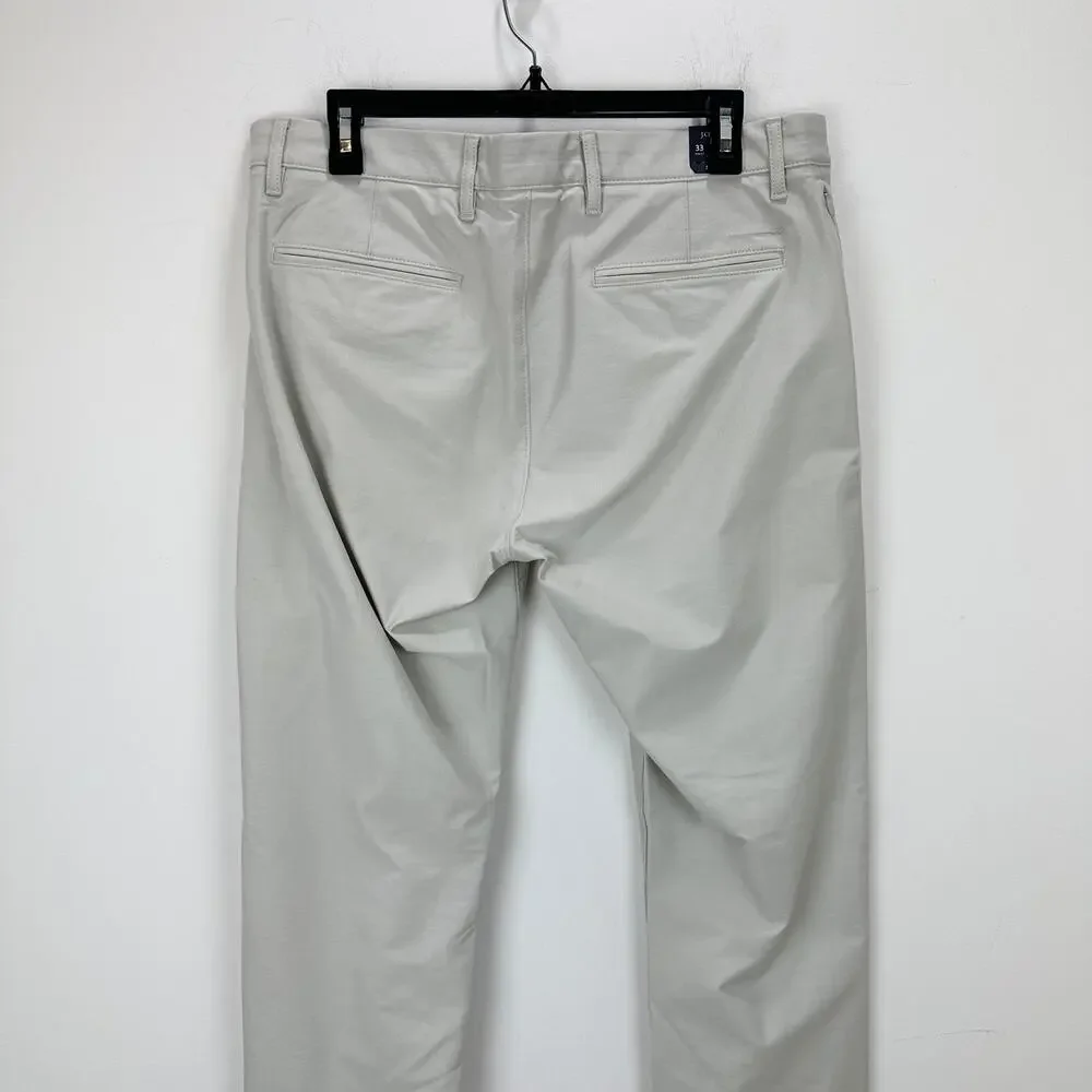 J.Crew 484 Slim Fit Tech Pant Ashen Taupe Cotton Blend Mens W 33 L 32 NWT